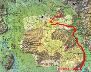 Bolaven Plateau Map - day 4